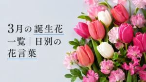 03月の誕生花一覧｜日別の花言葉