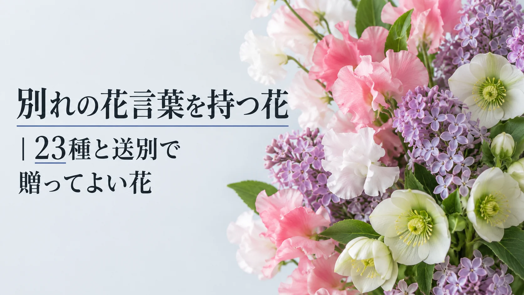 別れの花言葉を持つ花｜送別で贈ってよい花と避ける花