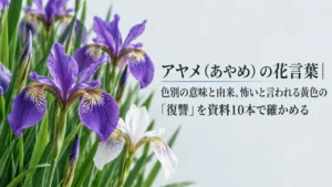 アヤメ（あやめ）の花言葉｜色別の意味と由来、怖いと言われる黄色の「復讐」を資料10本で確かめる